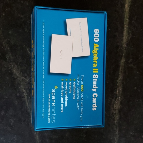 Algebra II Sparknotes Study Cardw - Picture 3 of 3